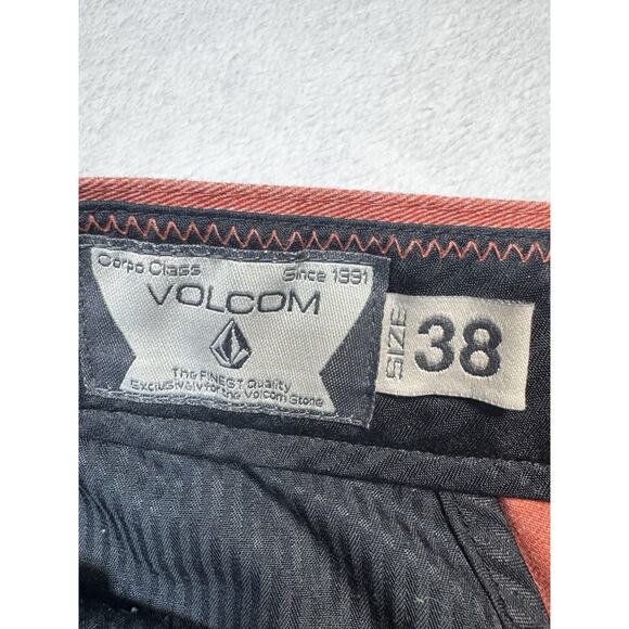 Volcom Corps Class Shorts Rust Red Cotton Twill Chino Flat Front Hiking SZ 38 - Picture 3 of 12